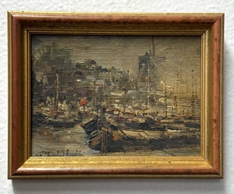 Signed Oil on Canvas Impressionist Style Painting