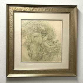 Original Etching on Paper W/Signed Print