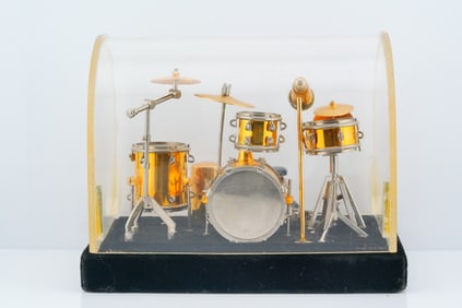 Miniature Drum Set Model in Case