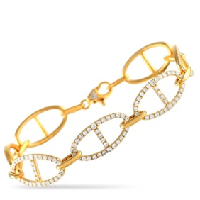 3.35ctw Diamond and 18K Yellow Gold 7.5" Bracelet