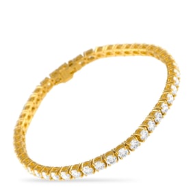 9.75ctw Diamond and 18K Yellow Gold Tennis Bracelet