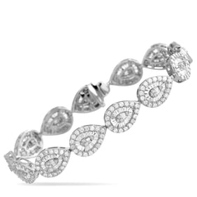 6.00ctw SI1-SI2/G-H Diamond and 14K White Gold Bracelet