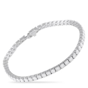 7.10ctw Diamond and 18K White Gold 7" Tennis Bracelet