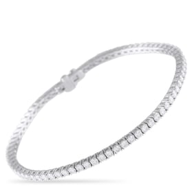 3.80ctw Diamond and 18K White Gold Tennis Bracelet