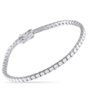 4.90ctw Diamond and 18K White Gold 7" Tennis Bracelet