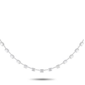 7.80ctw Diamond and 18K White Gold 16" Necklace