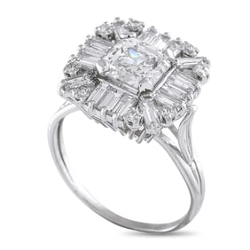 3.56ctw VS2-SI1/G-H Diamond and Platinum Ring