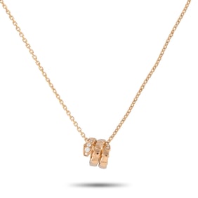 Bvlgari Serpenti 18K Rose Gold and Diamond Necklace
