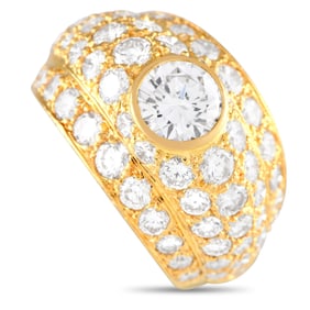 Cartier 5.00ctw Diamond and 18K Yellow Gold Domed Ring