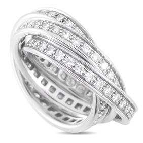Cartier Trinity Diamond and 18K White Gold Ring