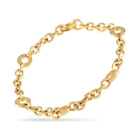 Bvlgari Bvlgari 18K Yellow Gold 7.5" Chain Bracelet
