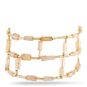 H. Stern 18K and Imperial Topaz Bracelet W/Diamonds