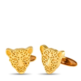 Carrera y Carrera 18K Yellow Gold Leopard Cufflinks