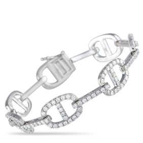 4.30ctw Diamond and 18K White Gold 7" Bracelet
