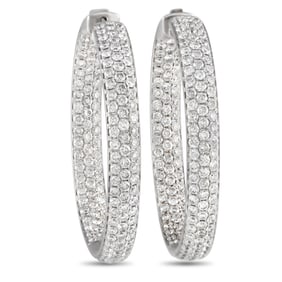 6.00ctw SI1-SI2/G-H Diamond 14K White Gold Earrings