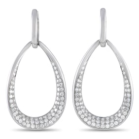 3.00ctw VS2-SI1/G-H Diamond and 18K 2" Drop Earrings