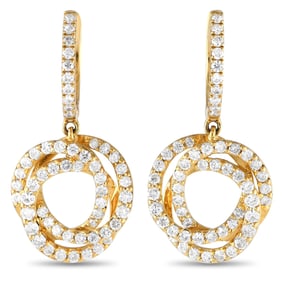 1.00ctw VS2-SI1/G-H Diamond and 18K 1" Earrings