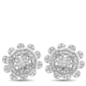 1.50ctw Diamond and 14K White Gold Earrings