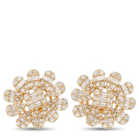 1.50ctw SI1-SI2/H-J Diamond and 14K 0.65" Earrings