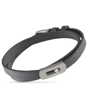 Messika My Move Leather, Diamond and Titanium Bracelet