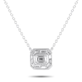 1.10ctw Diamond and 18K White Gold Necklace