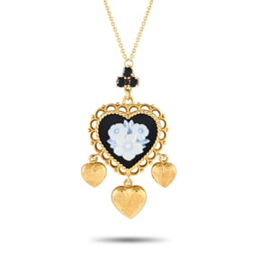 Dolce & Gabbana Black Jade, Sapphire and 18K Necklace