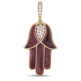 Kabana 0.35ctw Diamond, Spiny Oyster and 14K Pendant