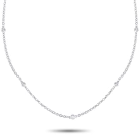 18K White Gold and 0.40ctw Diamond 20" Necklace