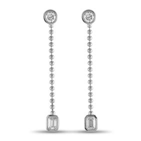 1.40ctw VS2-SI1/H-I Diamond and 18K 1.75" Earrings