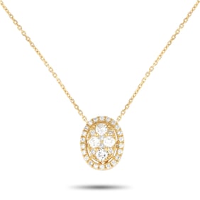 18K Yellow Gold and 0.85ctw Diamond 16" Necklace