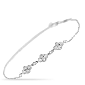 14K White Gold and 0.25ctw Diamond 7.5" Bracelet