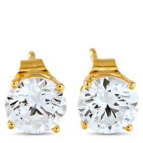 1.55ctw VVS-VS Lab-Grown Diamond and 14K Earrings