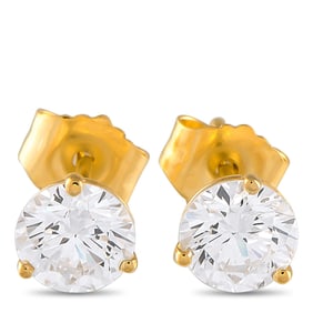 1.05ctw VVS-VS Lab-Grown Diamond and 14K Earrings