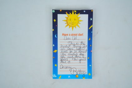 Nurse Betty (2000) Prop Note Pad With Message to Del