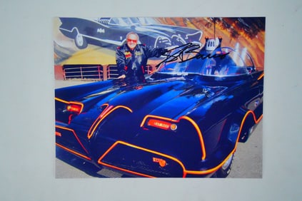 George Barris Autographed 8" x 10" Batmobile Photo