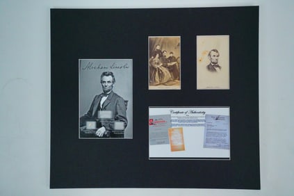 Abraham Lincoln Strand of Hair and Relics