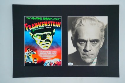 Boris Karloff "Frankenstein" Signed Photo Display