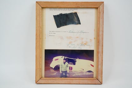 Elvis Presley Piece of Leather From "Spinout" Car