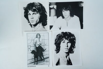 Lot of (4) Vintage Jim Morrison Photographs