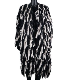 Arlene Dahl Dolce & Gabbana Wool Fringe Coat W/LOA