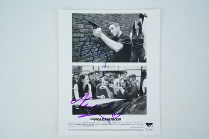 George Clooney, Nicole Kidman "The Peacemaker" Signed Photo