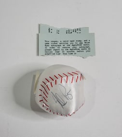 Nolan Ryan Signed Plush Baseball W/Letter of Provenance