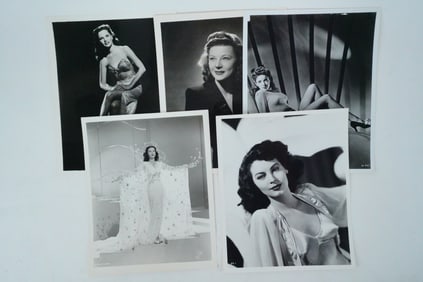Lot of (5) 1950s Publicity Photos-Ava Gardner and More