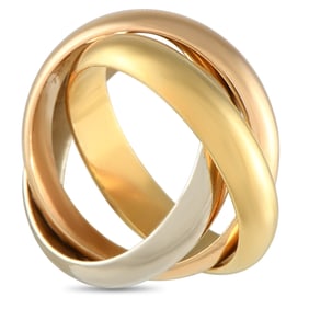 Cartier Trinity 18K Rose, White, and Yellow Gold Ring