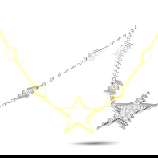 David Webb 2.00ctw Diamond and 18K Star Necklace: David Webb 2.00ctw Diamond and 18K Yellow Gold 17" Star Necklace - Radiating celestial brilliance, this David Webb necklace is a bold expression of glamour and artistry. Crafted in 18K yellow gold, th