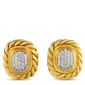 David Yurman Albion 0.48ctw Diamond and 18K Earrings