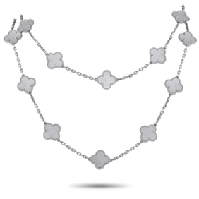 Van Cleef & Arpels Alhambra 18K Mother of Pearl Necklace