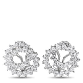 Tiffany & Co. 2.40ctw Diamond and Platinum Earrings