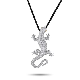 Tiffany & Co. 4.50ctw Diamond Platinum Lizard Necklace