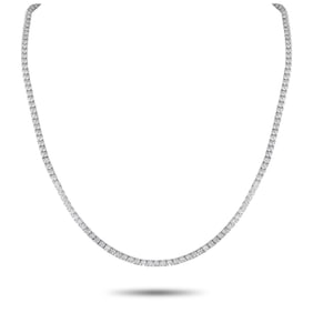10.15ctw VS2-SI1/G-H Diamond and 18K Tennis Necklace